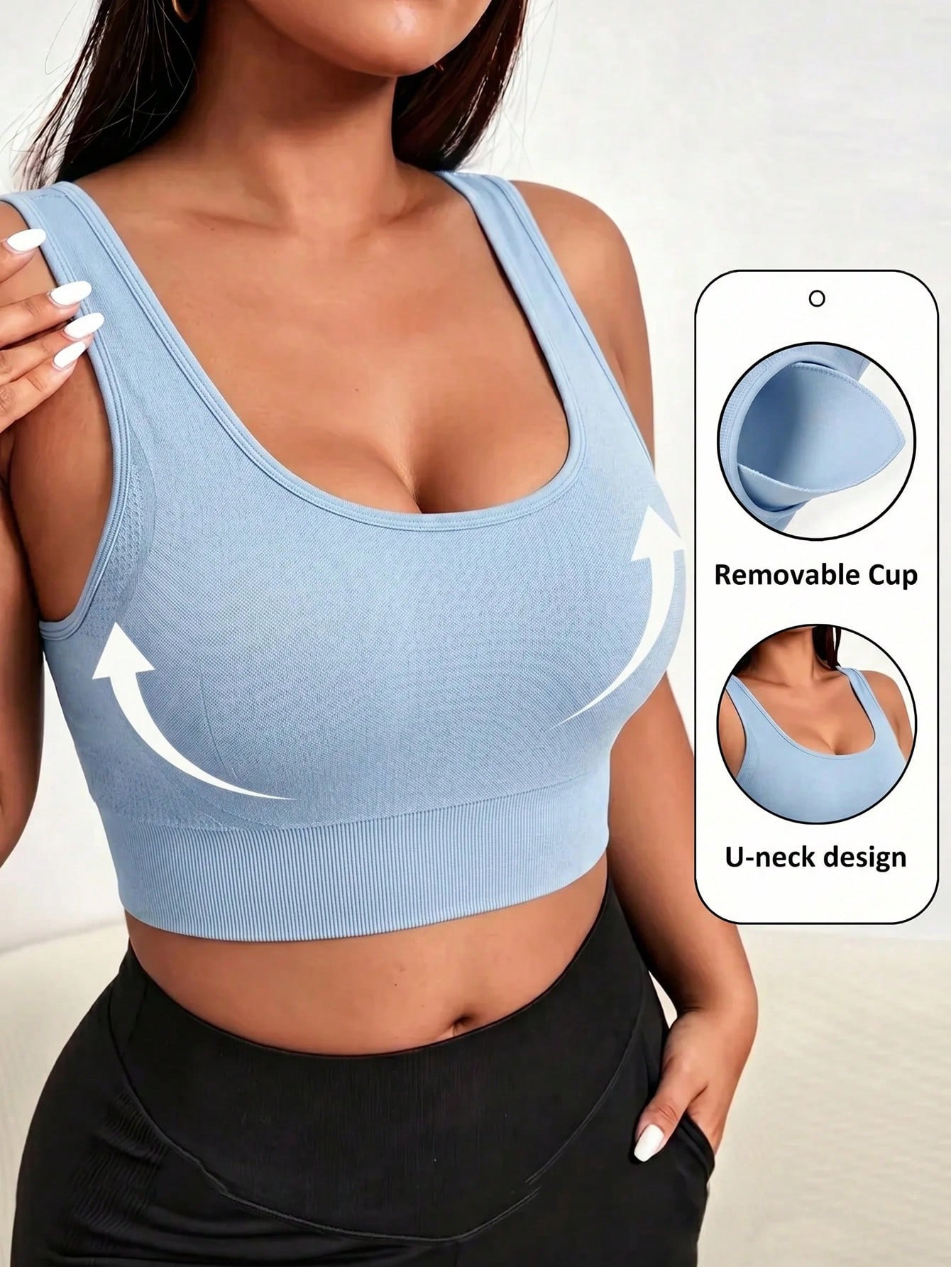 Plus Size Seamless Sports Bra  - đánh giá và giá Push Up Bra Padded